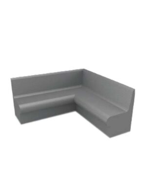 Curved Bench with Backrest