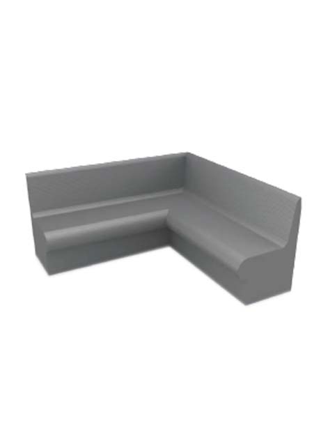 Curved Bench with Backrest
